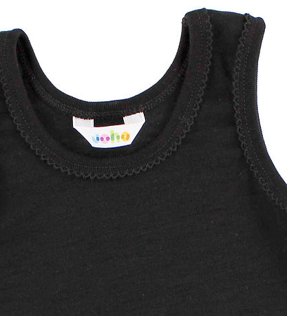 Joha Undershirt - Wool/Silk - Black w. Lace Borders Joha Undershirt - Wool/Silk - Black w. Lace Borders