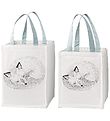 Bloomingville Storage Bags - 2 pcs - 30/40 cm - White/Light Blue Bloomingville Storage Bags - 2 pcs - 30/40 cm - White/Light Blue