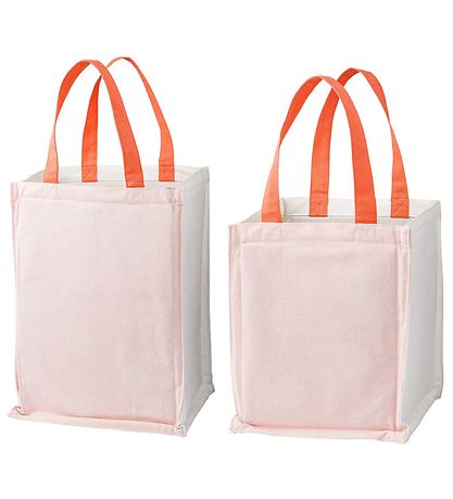 Bloomingville Säilytyslaukut - 2 kpl - 30/40 cm - Valkoinen/Kora