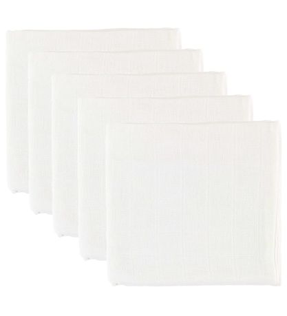 Oopsy Muslin Cloths - 5-Pack - 70x70 - White Oopsy Muslin Cloths - 5-Pack - 70x70 - White