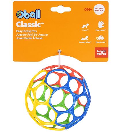 Classic+ Balle Oball - 8 cm - Bleu/Vert/Rouge/Jaune