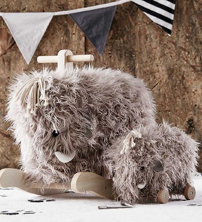 Kids Concept Pull Along Toy - Mammut - Gray