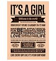 I Love My Type Affisch - A3 - Love Typography - It's A Girl I Love My Type Affisch - A3 - Love Typography - It's A Girl