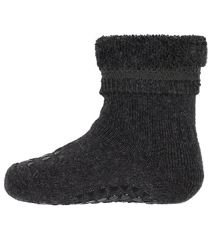 GoBabyGo Halkskydd Strumpor - Mörkgråmelerad GoBabyGo Halkskydd Strumpor - Mörkgråmelerad