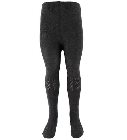 GoBabyGo Non-Slip Tights - Dark Grey Melange