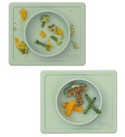 EzPz Happy Mini Bowl - Silicone - Dusty Green